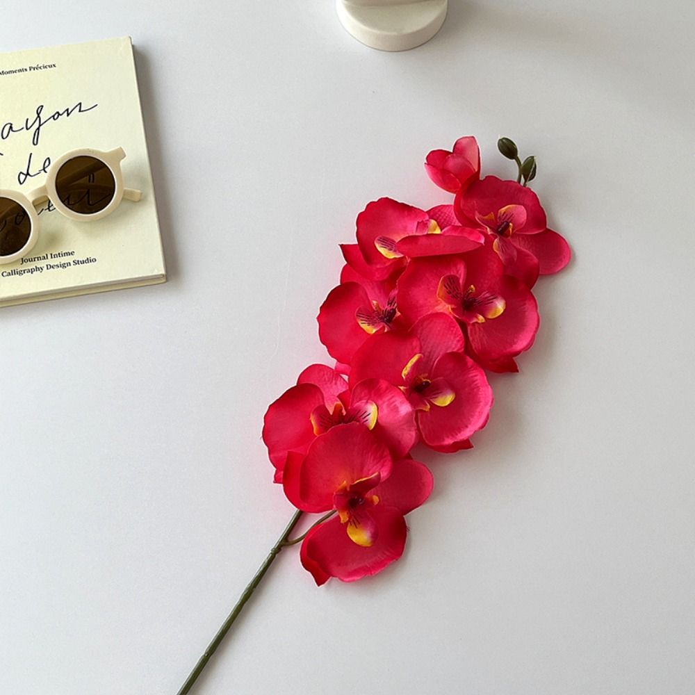 Одиночный букет из искусственных цветов орхидеи фаленопсис с 8 головками Свадебное украшение