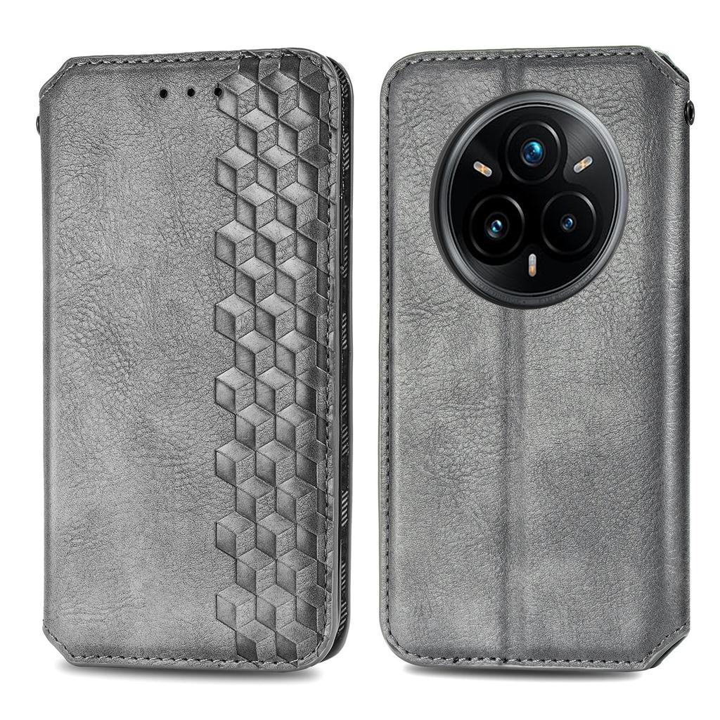 Для Realme 14 Pro 5G Чехол Ромбовидный оттиск PU кожаный кошелек Чехол для телефона