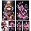 New 5D Diamond Painting Anime Mecca Girl Jewelry Cross Embroidery Full Round Square Mosaic Image DIY Art Home Decoration