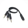 3.5mm Stereo Auxes Splitter Cable 1 Input 3 Output Gold Plateds Connectors for Multiple Devices