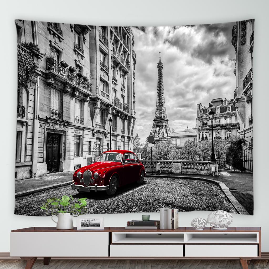 Ретро Париж, Эйфелева башня, шикарная роспись, гобелен с узором, домашний декор для дома, гостиной, спальни, тканевый гобелен