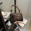 Leopard Print Retro Fashion Elegant Versatile Casual Portable Single Shoulder Oblique Span Women'S Small Square Bag