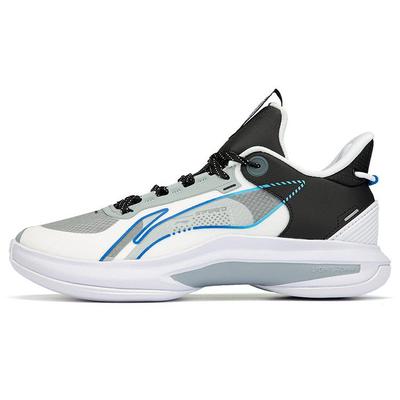 Li Ning износостойкие, нескользящие и дышащие низкие мужские баскетбольные кроссовки Белые Черные ABPR069-1