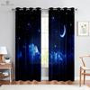 Шторы с принтом «Настоящее звездное небо», 3D, на заказ, для гостиной, кабинета, украшения дома, 2 шт.