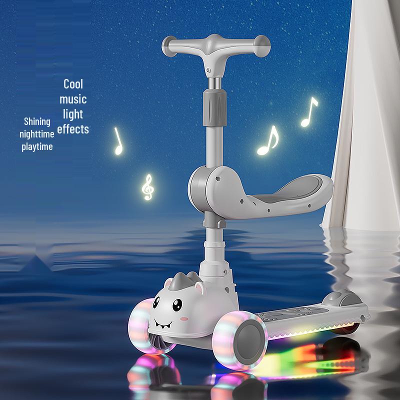 Детский складной самокат - Возраст 2-10 лет, для мальчиков и девочек