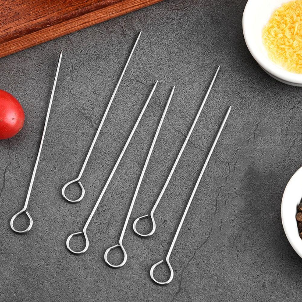 20 шт. многоразовых шампуров для барбекю из нержавеющей стали 20/25/30 см шампуры для барбекю жареный гусь игла для пикника