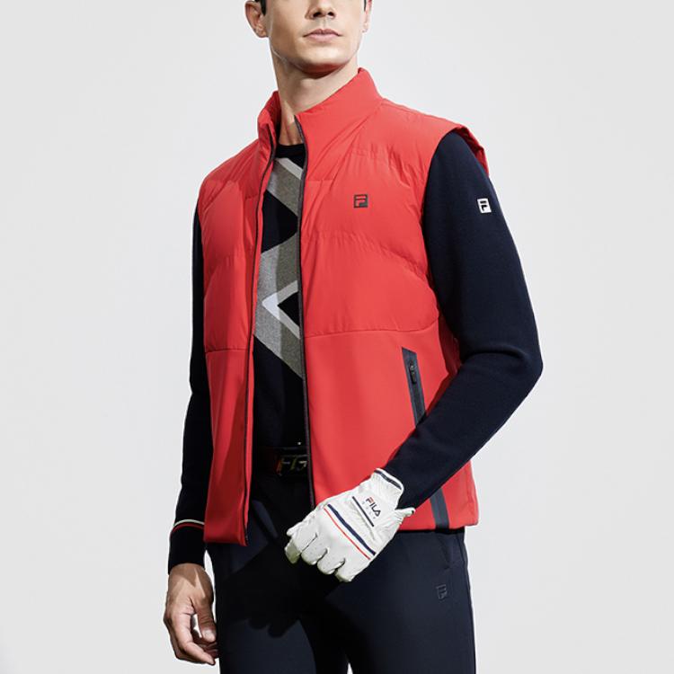 FILA Golf Vest Men's Fluorescent Flame Red A11M415906F-RD