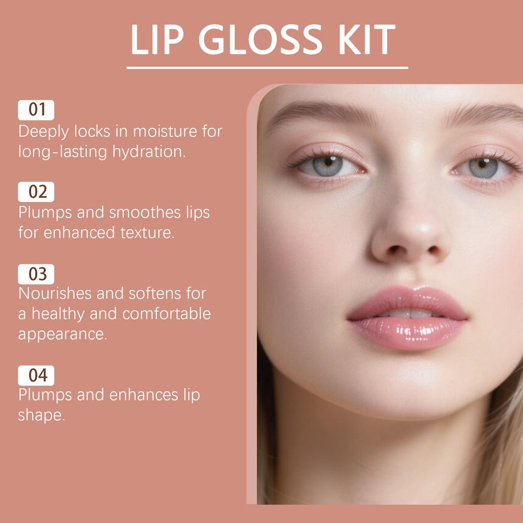 Набор помад в форме сердца, Набор с блеском и помадой, Идеальный подарок на макияж с милой крышечкой (16мл