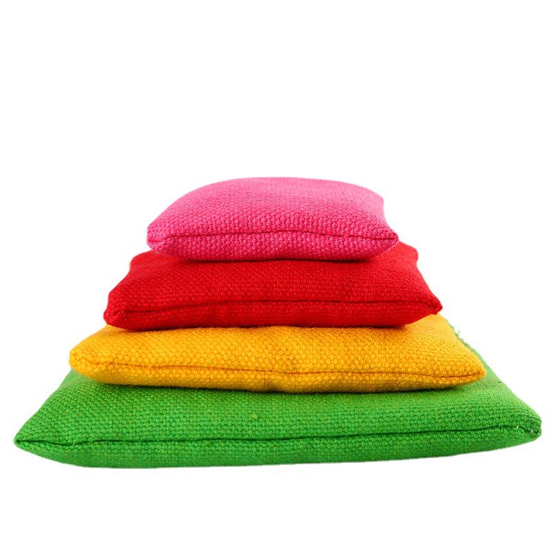 Детские холщовые мешочки для метания песка - Утолщенные Маленькие и Большие Квадратные для школьных тренировок