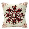 Festive Christmas Cushion Cover Featuring Adorable Reindeer And Snowflakes Design