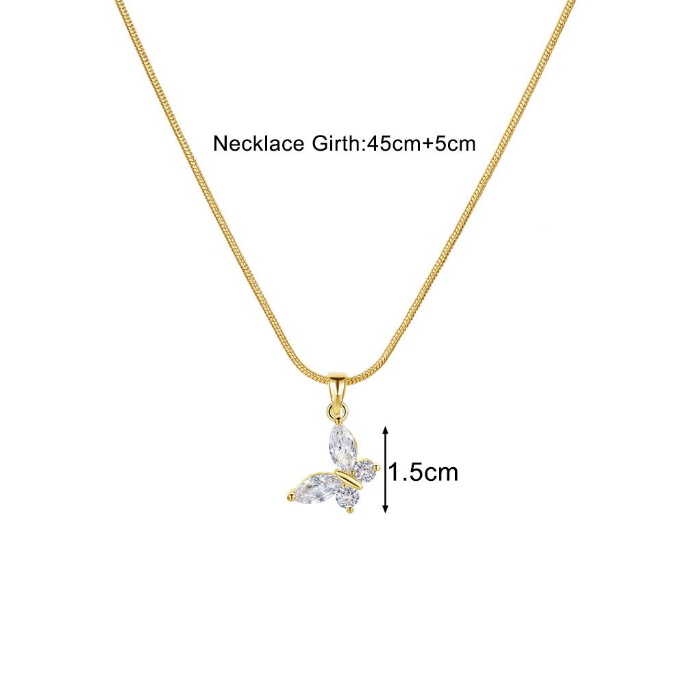 Высококачественное медное ожерелье с подвеской для женщин, гламурные украшения на шею с цирконом