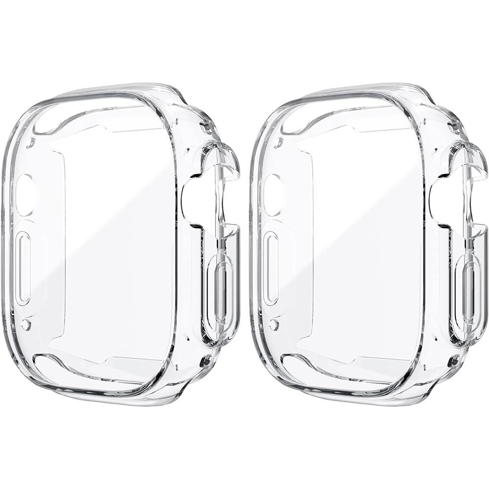 Силиконовый чехол для Iwatch Apple Watch Series Ultra 9, 8, 7, 6, 5, 4, 3, 2 Se, 49 мм, 41 мм, 45 мм, 44 мм, 40 мм, 38 мм, 42 мм, 45, 41, 49 мм, аксессуары для защиты экрана
