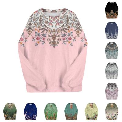 Женская мода осень-зима повседневная градиентная цветная напечатанная женская пижама