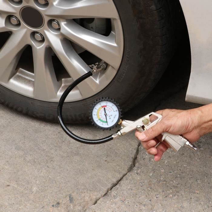 Retoo Пневматический пистолет для накачивания Манометр давления шин автомобиля Подсчет давления в шинах