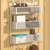 over The Door Organizer 3 Tier Hanging Storage Rack Home Decor Large Capacity Hanging Basket Wall Mounted Shelf for Bedroom