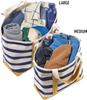 Boat and Open Top Stripe Medium Bright Regular Navy Sailor Stripe Multicolor 1000172579 [LLB] Tote,