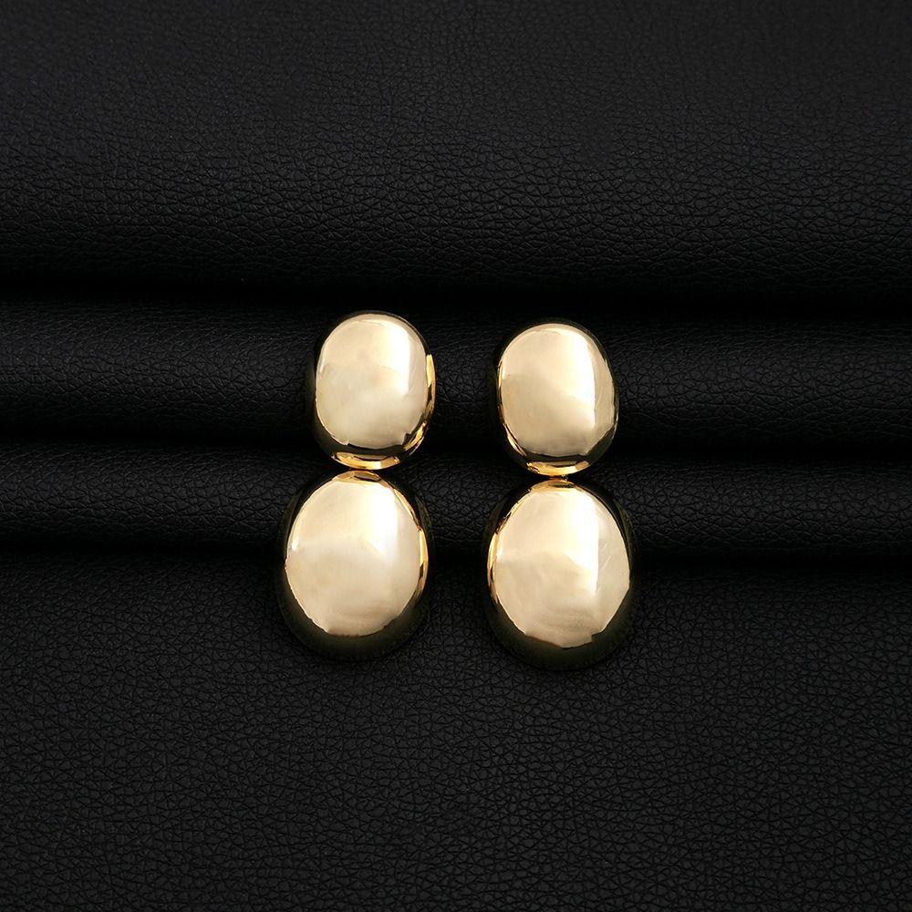 Irregular Teardrop Earrings Modern Design Oval Drop Earrings Lightweight Geometric Earrings  Girl