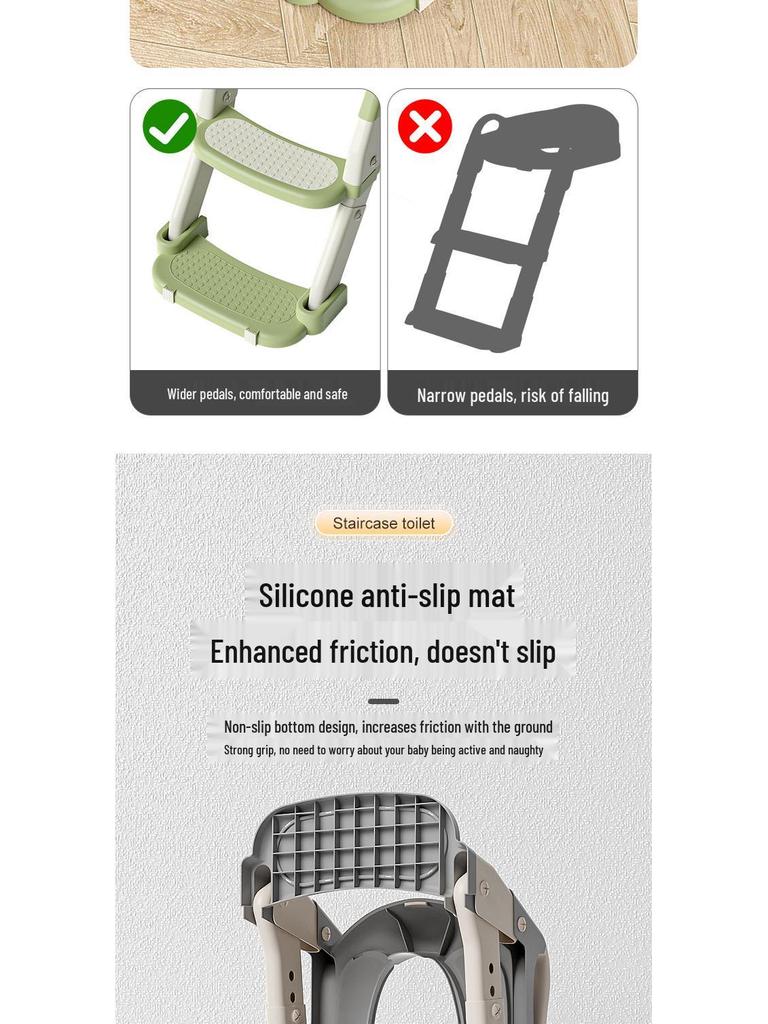 Foldable Toddler Potty Training Seat with Step Stool