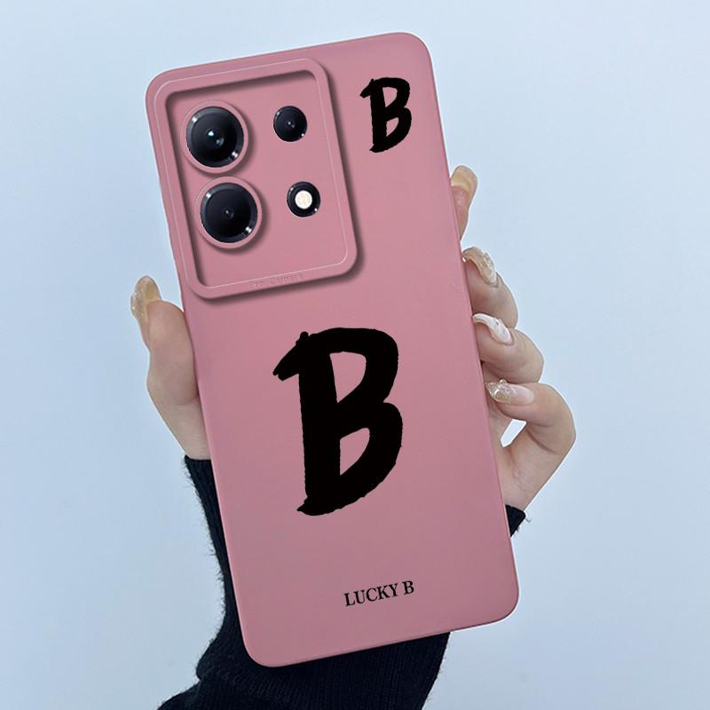 Чехол для Infinix Note 30 5G X6711/Note 30 Pro/30 VIP/30i/Note30 X6833B Счастливой начальной буквой Мягкий силиконовый задний чехол Чехол для телефона