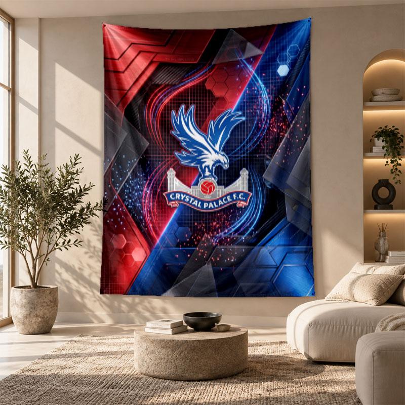 Decorative Tapestry,Crystal Palace Football Printed Wall Art, Lightweight Wall Hanging For Bedroom Background