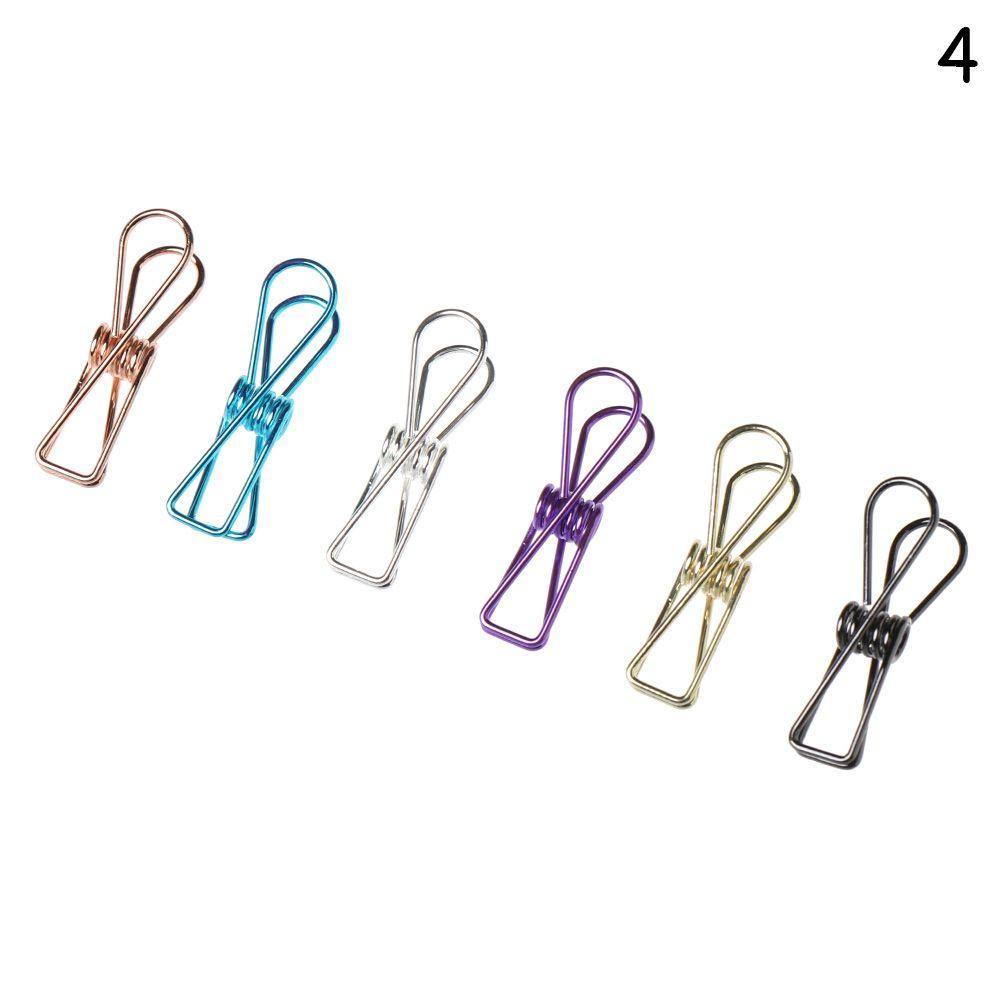 DIY School Stationery Solid Color Metal Fish Clip Office Supply Binder Clip Hollowed Out Design