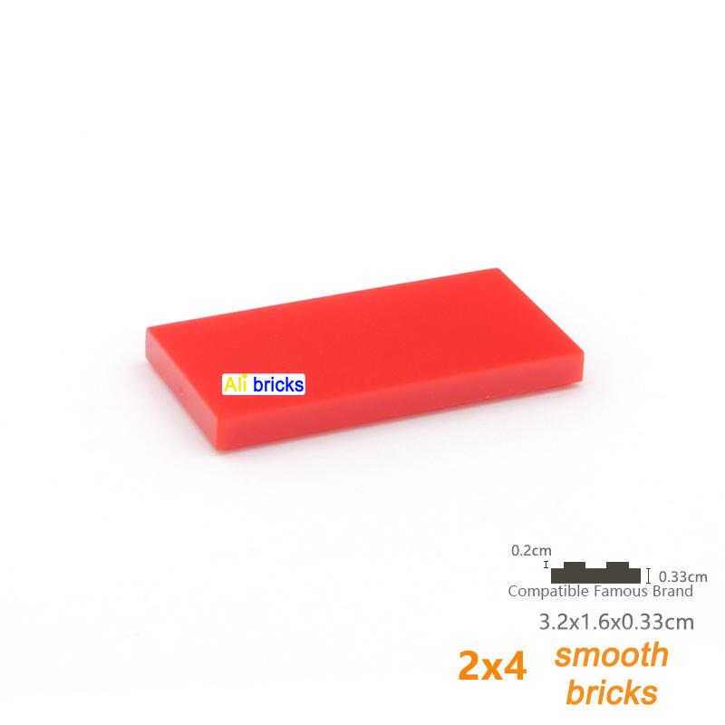 20 шт. DIY Строительные блоки Фигурки Кирпичики Гладкие 2x4 Обучающие Креативные Размер Совместимый с 87079 Пластиковые Игрушки для Детей