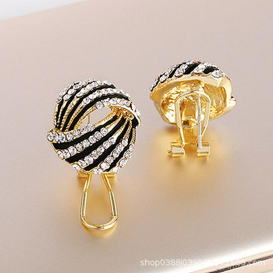 Yu Zi Lan Модные Личностные Серебристые Клипсы на Уши с Винтовым Зажимом для Женщин без Пирсинга