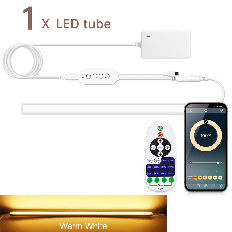 Wireless Bluetooth Remote Control Under Cabinet LED Unit Lights Bar 12V Dimmable Aluminium Tube For Kitchen Counter Closet Lamp