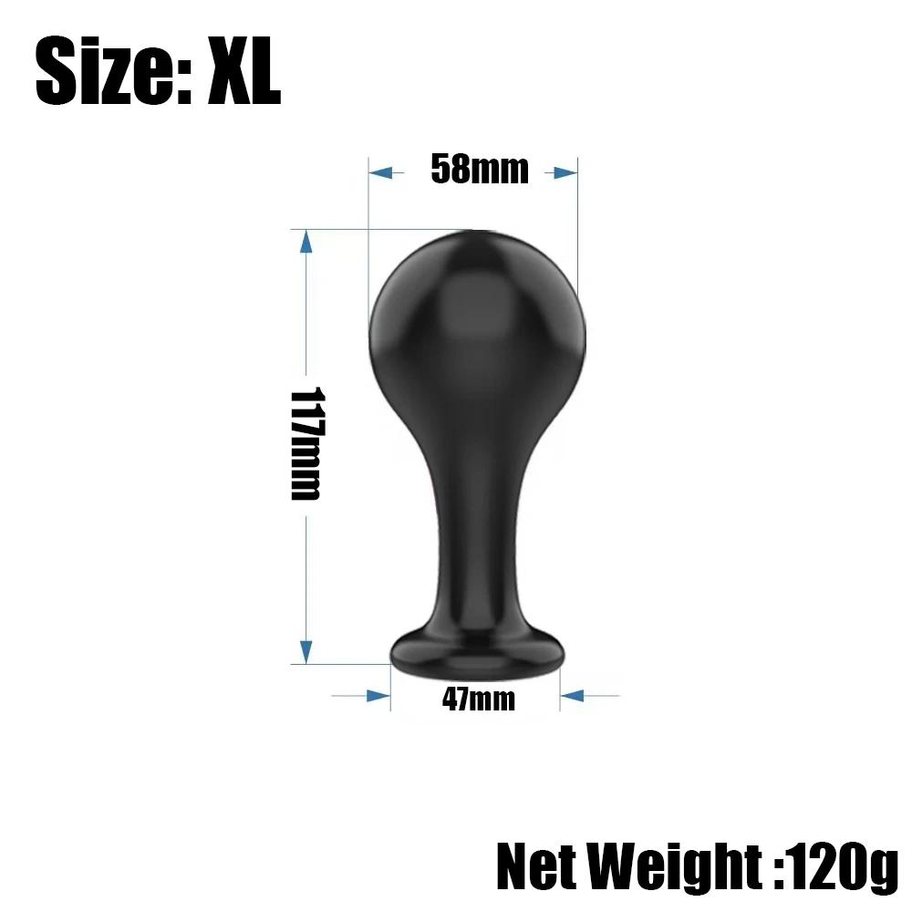Soft Jelly Anal Plug Training Set, Round Head Beginner Butt Plug Kit in Multiple Sizes and Colors, Smooth Flexible Anal Sex Toy