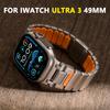 Титановый Резиновый Магнитный Ремешок для Apple Watch Ultra 3 49мм Серии 11 10 46мм Бизнес-Мужской Ремешок для iwatch 9 8 7 6 se 44мм 45мм