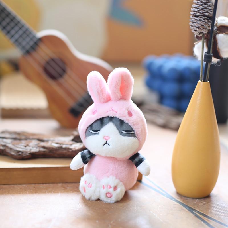 Cute Cute Kitten Pendant Plush Toy Doll Cartoon Kitten Bag Hanging Keychain Rag Doll