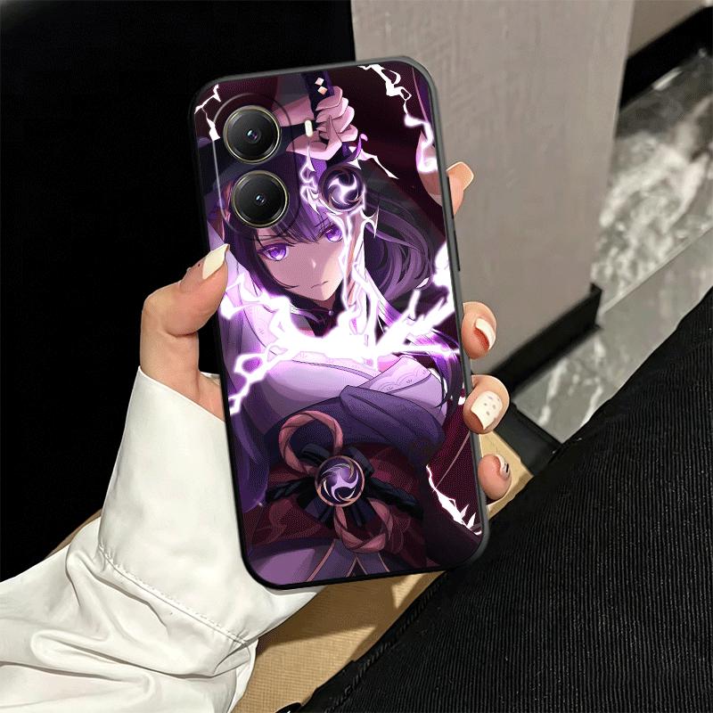 Мягкий чехол для телефона Genshin Impact Райдэн Сёгун для Xiaomi Poco X5 X6 X7 X8 Pro Max X3 F7 F8 Ultra M8 M7 M6 M5 Redmi 15 15C 14C 13C