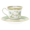 Американская чашка-блюдце Noritake 220 куб. см Yoshino 2 Customers Green Bone China & (Парный набор) Y6704/9983