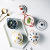 Милая мини-керамическая миска для клубники с крышкой, чашка для фруктового салата, лапша рамен, миска для приготовленных на пару яиц для детей, кухонная посуда
