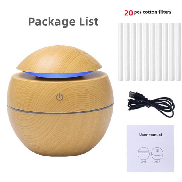 Мини-увлажнитель воздуха Usb ультразвуковой диффузор аромата под дерево 7 светодиодный светильник электрический диффузор эфирного масла для домашней ароматерапии