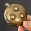 Mini Incense Coil Burner Chinese Style Vintage Hollow Dual-ears Three-Legged Zinc Alloy Incense Cone Holder Home Office Desktop Decoration