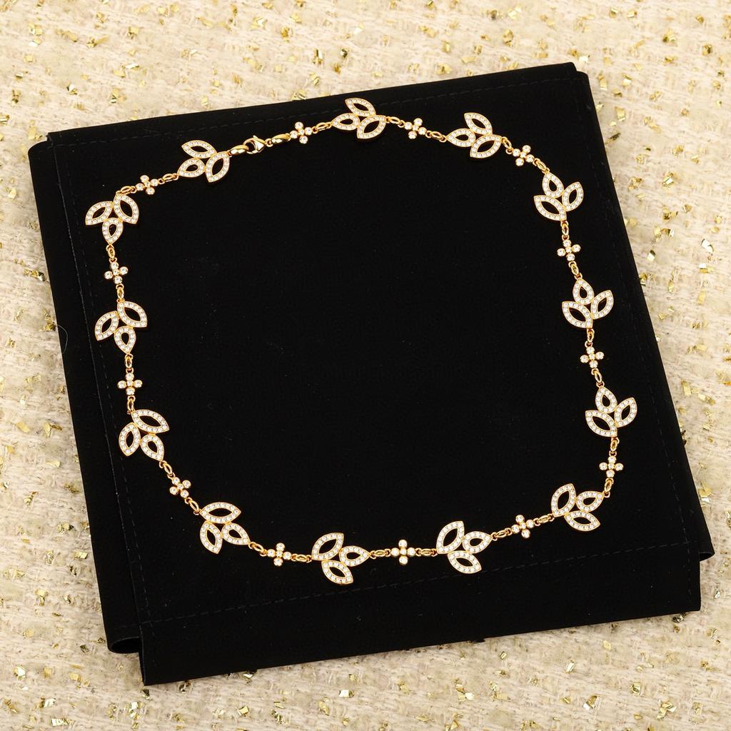 Новое Винтажное Женское Ожерелье Роскошные Украшения Для Женщин Дизайнерский Подвеска Трава Чистое Стерлинговое Серебро 925 пробы Женское Вечернее Длинное Ожерелье