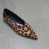 Модные осенние новые туфли на плоской подошве, женские модные туфли с острым носком и неглубоким носком с леопардовым принтом, мягкая нескользящая подошва