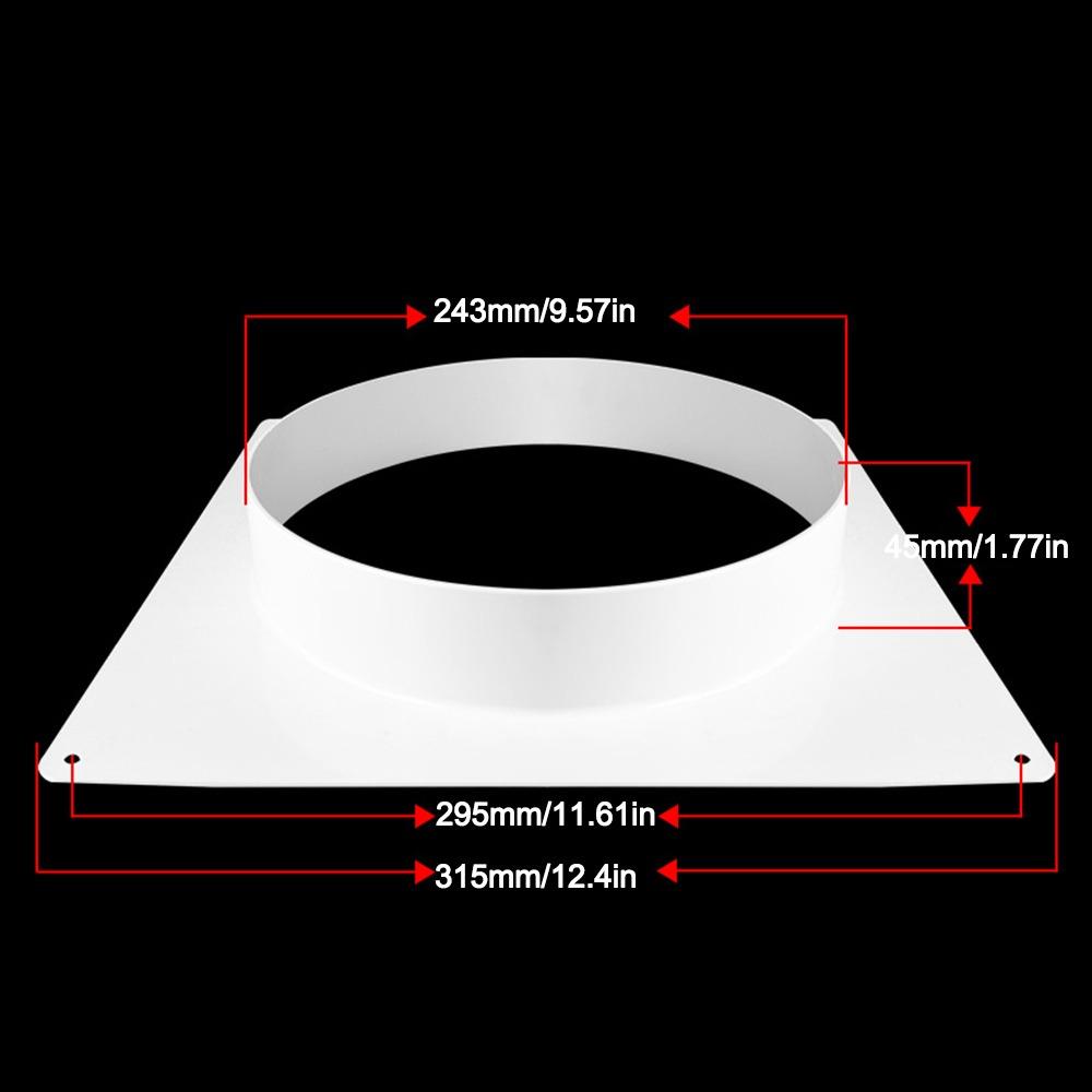 Plastic Vent Pipe Adapter Flange Connector Wall-mounted Ducting Tool Exhaust Pipe Joint Easy Installation