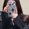 Ins Корейский милый зеркальный блестящий чехол со звездами для Iphone 14 13 12 11 Pro Max Bling Stars Серебристый противоударный мягкий чехол Funda