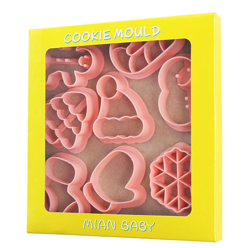 8 шт. Набор рождественских формочек для печенья Пластиковые прессуемые формочки для рождественского печенья