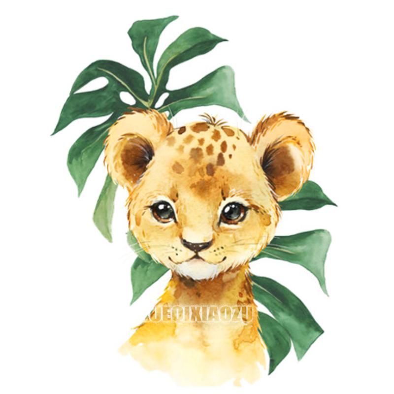 Мультяшное Животное Алмазная Живопись Растительный Лист Лев Зебра Жираф Слон Алмазная Вышивка Крестиком Подарок для Малышей Детей Домашний Декор