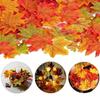 200Pcs Artificial Maple Leaves for Thanksgiving Day Decor Autumn Leaves for Wedding Table Decorations Craft Halloween Decoration