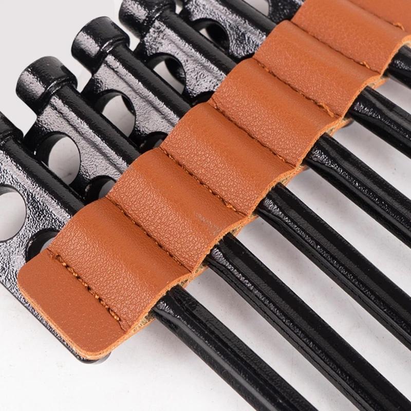 8-луночная цепь для хранения грунтовых колышков, из ПУ кожи, портативная сумка для хранения колышков для палатки, органайзер для колышков для палатки для кемпинга на открытом воздухе