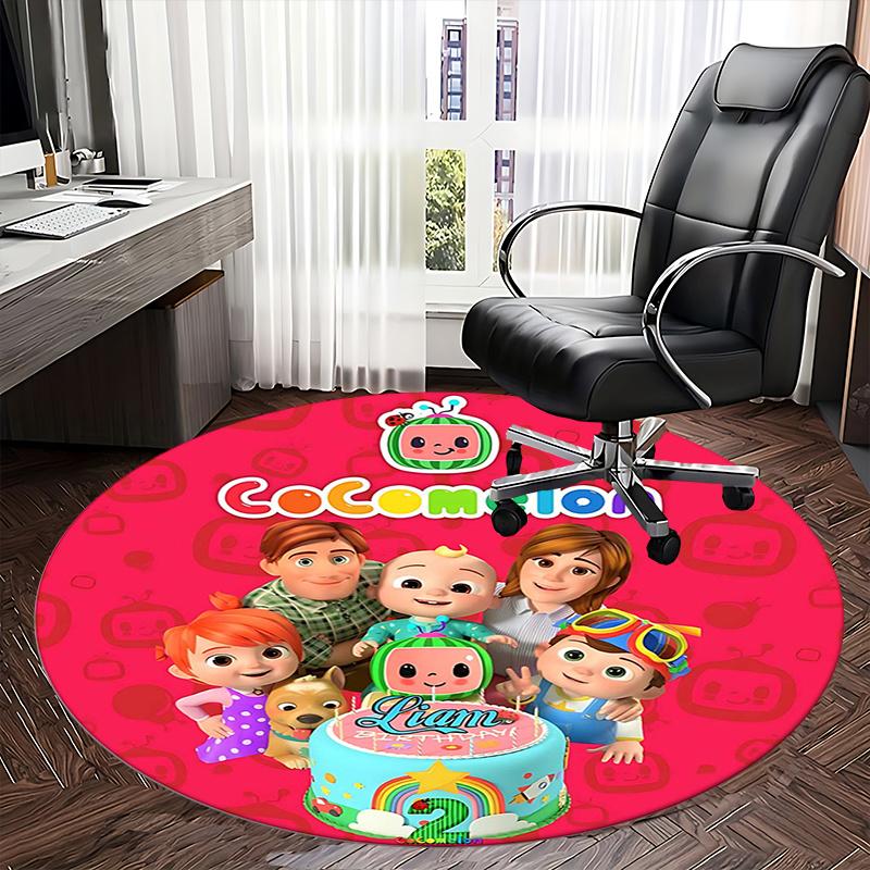 Cocomelon,Liam Birthday Cake Chair mat Round Rug Office carpet, Non slip, Suitable for Living Rooms, Bedrooms decor.1205199a