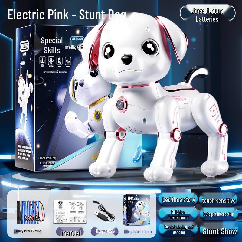 Children's Smart Remote Control Robot Dog Toy: Stunt, Music, Dancing, and Electric Features