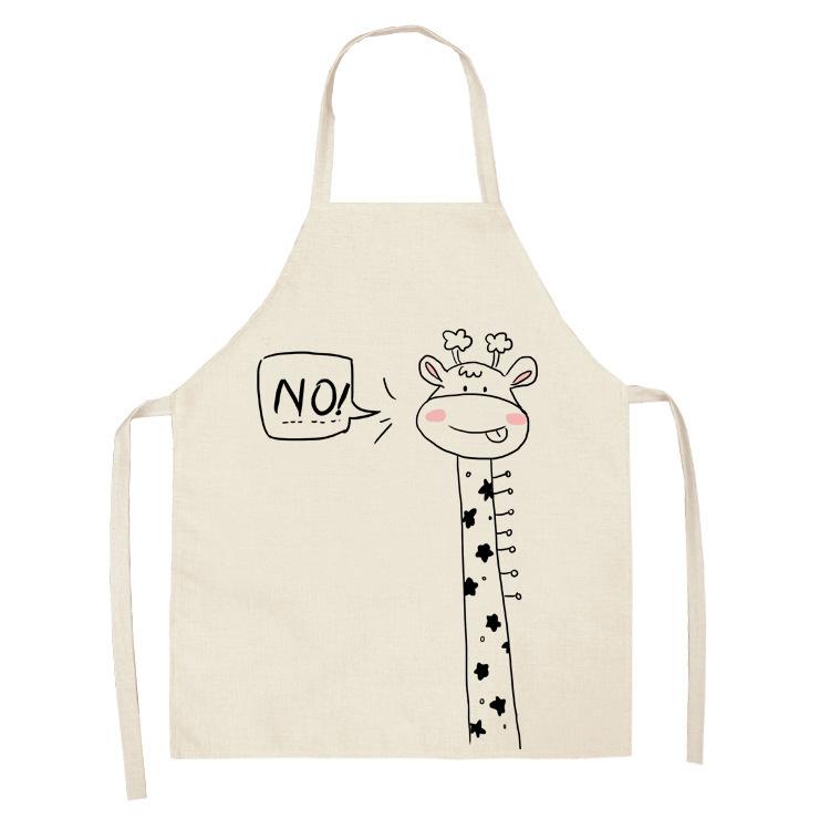 Children's Stick Figure Apron Cartoon Linen Apron Aprons for Women Baking Accessories Apron for Men Cooking Accessories Tablier