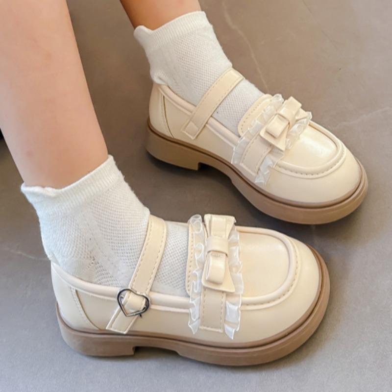 Весенние и осенние кожаные туфли для маленьких девочек с бантом и кружевом. Туфли принцессы. Милые детские туфли Doudou с мягкой подошвой.