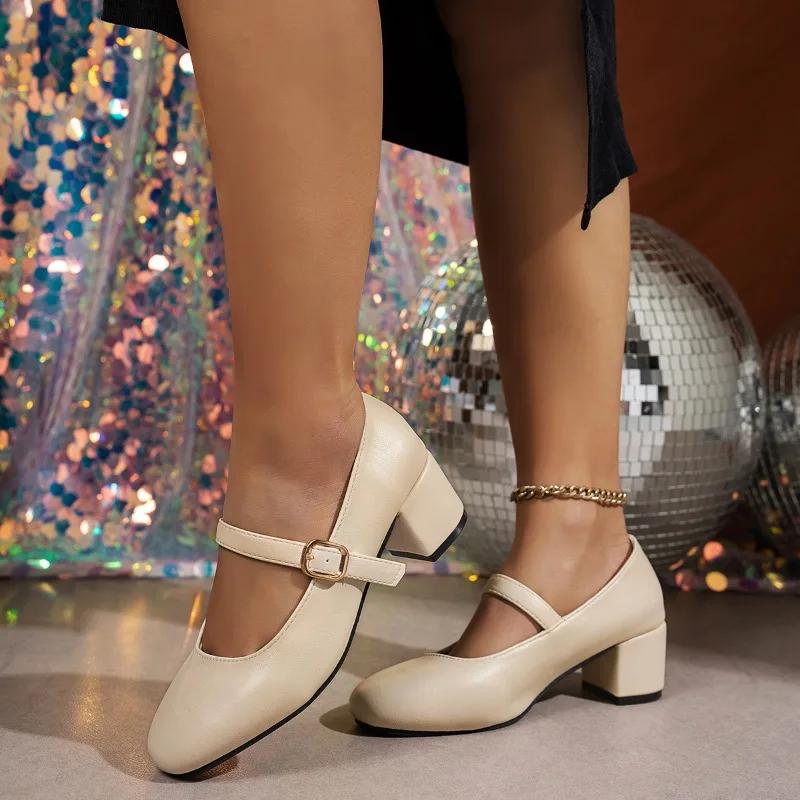 Женская обувь Туфли-лодочки Женские туфли на высоком каблуке Мода Большой размер Офис и карьера Новинка Бестселлер Каблуки Женские