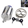 Sliver Fuel Cell Surge Tank Power Steering Tank Oil Catch Can Tank RACING POWER STEERING FLUID RESERVOIR TANK CLAMPS